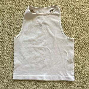 Free People Intimately High Neck Ribbed Athletic Cropped Tank Top Size XS/S EUC